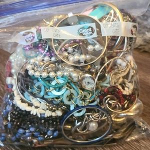 Bag of jewelry and beads.